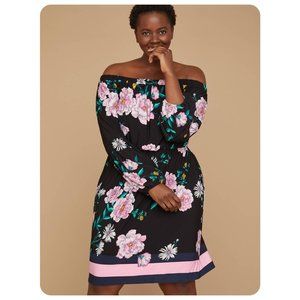 NWT Lane Bryant Off The Shoulder Floral Dress sz 18 / 20